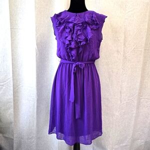 SOHO Apparel Purple Ruffle Sleeveless Dress Size 6